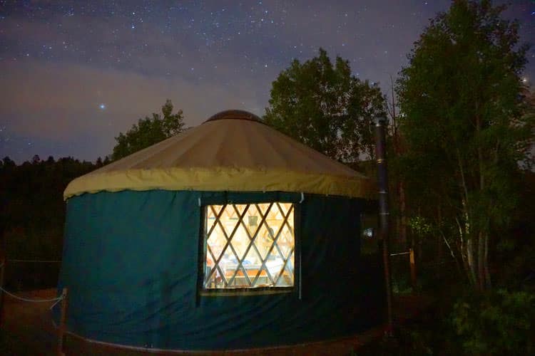 Bright Window Night Yurt