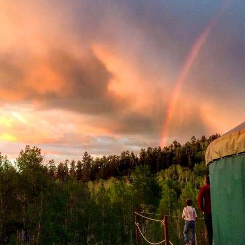 Rainbow View from Yurt