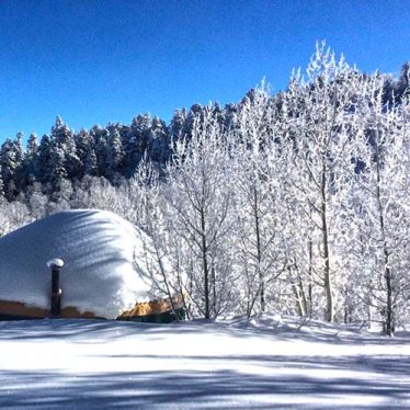 Snow Covered Yurt 1