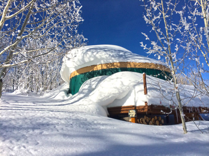 Snow Covered Yurt 2